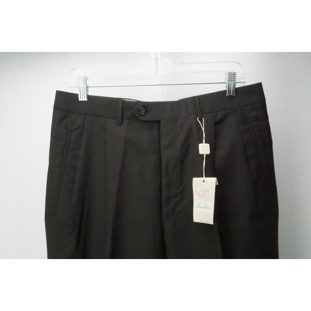 Corneliani Evolution Brown 100% Wool Dress Pants Trousers 50 EU Brand NEW